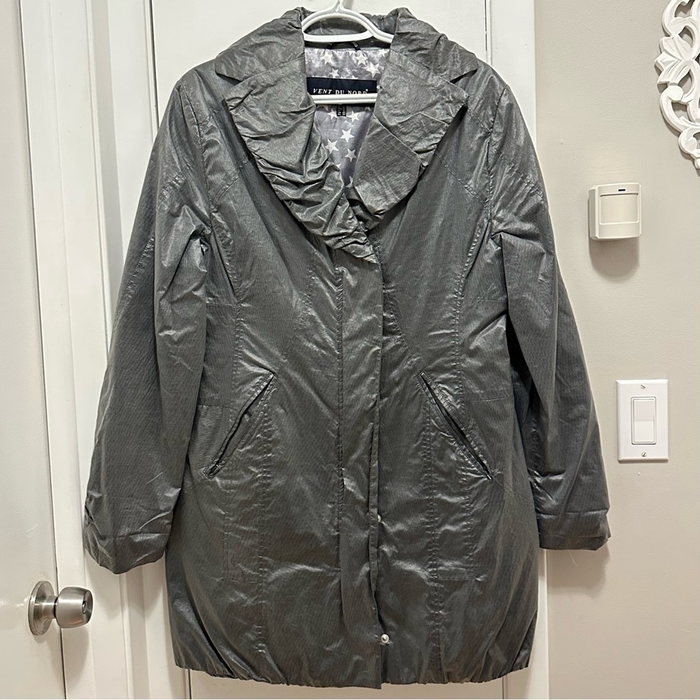 Vent Du Nord Amsterdam Women’s Gray Parka Jacket Coat Collared Lined 12